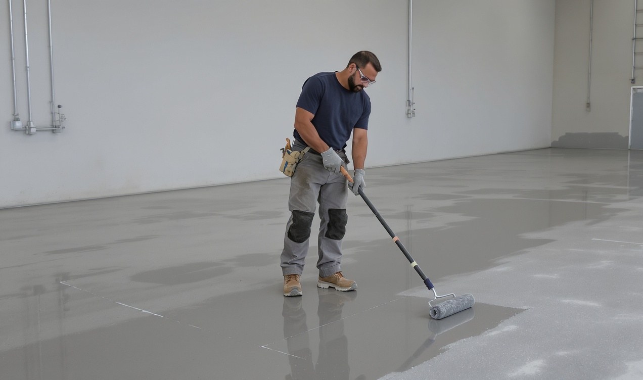 Commercial showroom floor installation